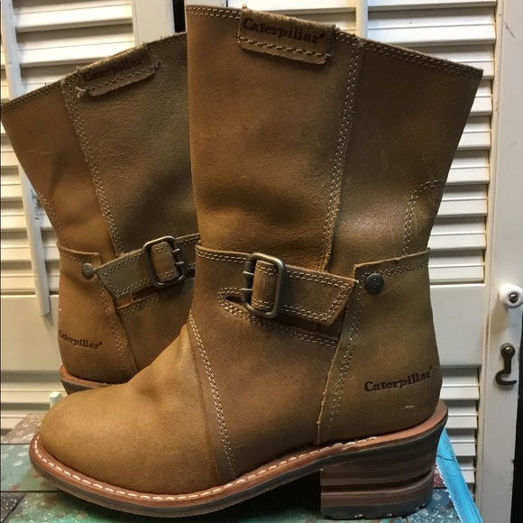 Caterpillar Shoes - Brown leather Catepillar riding boots!! Size 6